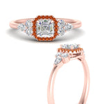 Load image into Gallery viewer, asscher-cut-halo-cluster-accent-orange-sapphire-engagement-ring-in-rose-gold-FD10512ASRGSAORANGLE3-NL-RG.jpg?v=1770117207
