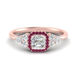 Load image into Gallery viewer, asscher-cut-halo-cluster-accent-pink-sapphire-engagement-ring-in-rose-gold-FD10512ASRGSADRPI-NL-RG.jpg?v=1770117207