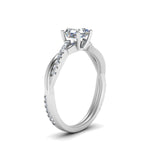 Load image into Gallery viewer, asscher-cut-infinity-twist-diamond-engagement-ring-in-white-gold-FD8253ASRHAND-NL-WG