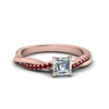 Load image into Gallery viewer, asscher-cut-infinity-twist-diamond-engagement-ring-with-ruby-in-14K-rose-gold-FD8253ASRGRUDR-NL-RG