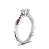 Load image into Gallery viewer, asscher-cut-infinity-twist-diamond-engagement-ring-with-ruby-in-14K-white-gold-FD8253ASRGRUDR-NL-WG