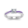 Load image into Gallery viewer, asscher-cut-infinity-twist-diamond-engagement-ring-with-violac-topaz-in-14K-white-gold-FD8253ASRGVITO-NL-WG