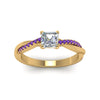 Load image into Gallery viewer, asscher-cut-infinity-twist-diamond-engagement-ring-with-violac-topaz-in-14K-yellow-gold-FD8253ASRGVITO-NL-YG