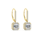 Load image into Gallery viewer, asscher-cut-lever-back-2-carat-diamond-drop-earrings-in-yellow-gold-FDEAR11235ASANGLE3-2.00-CT-NL-YG