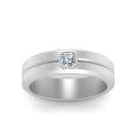 Load image into Gallery viewer, Mens Assccher Cut Solitaire Wedding Ring