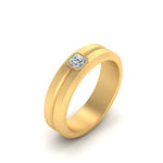 Load image into Gallery viewer, Mens Assccher Cut Solitaire Wedding Ring