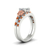 Load image into Gallery viewer, asscher-cut-orange-sapphire-channel-band-celtic-bridal-set-in-white-gold-fdens2255asgsaorangle2-nl-wg-ws2.jpg