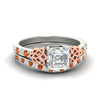 Load image into Gallery viewer, asscher-cut-orange-sapphire-channel-band-celtic-bridal-set-in-white-gold-fdens2255asgsaorsleep-nl-wg-ws2.jpg