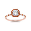 Load image into Gallery viewer, asscher-cut-orange-sapphire-halo-petite-engagement-ring-in-rose-gold-FD8523ASRGSAORANGLE3-NL-RG