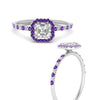 Load image into Gallery viewer, asscher-cut-purple-topaz-halo-petite-engagement-ring-in-white-gold-FD8523ASRGVITOANGLE3-NL-WG
