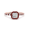 Load image into Gallery viewer, asscher-cut-ruby-halo-petite-engagement-ring-in-rose-gold-FD8523ASRGRUDRANGLE3-NL-RG