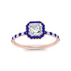 Load image into Gallery viewer, asscher-cut-sapphire-halo-petite-engagement-ring-in-rose-gold-FD8523ASRGSABLANGLE3-NL-RG