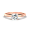 Load image into Gallery viewer, Asscher Solitaire Cathedral Ring With Floral Head