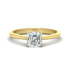 Load image into Gallery viewer, Asscher Solitaire Cathedral Ring With Floral Head