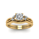 Load image into Gallery viewer, asscher-cut-twisted-diamond-ring-with-matching-curved-band-in-14K-yellow-gold-FD8300AS-NL-YG.jpg