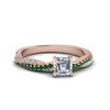 Load image into Gallery viewer, asscher-cut-twisted-vine-diamond-engagement-ring-for-women-with-emerald-in-14K-rose-gold-FD8233ASRGEMGR-NL-RG.jpg