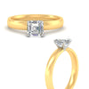 Load image into Gallery viewer, asscher-cut-two-tone-3-mm-comfort-fit-solitaire-ring-in-yellow-gold-fdens11590asrangle3-3.00mm-nl-yg_4cb250a4-e37d-4656-927f-efa2955f5a6f?v=1758110833