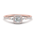 Load image into Gallery viewer, asscher-shaped-lab-diamond-baguette-accented-ring-in-rose-gold-FD10047ASR-NL-RG