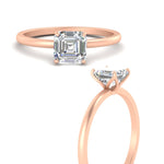Load image into Gallery viewer, Asscher Solitaire Tulip Engagement Ring