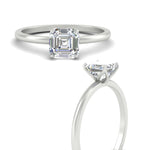 Load image into Gallery viewer, Asscher Solitaire Tulip Engagement Ring