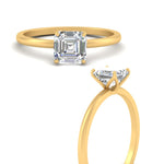 Load image into Gallery viewer, Asscher Solitaire Tulip Engagement Ring