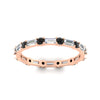 Load image into Gallery viewer, baguette-and-round-diamond-band-with-black-diamond-in-rose-gold-fdewb318gblackangle5-nl-rg