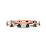 Load image into Gallery viewer, baguette-and-round-diamond-band-with-black-diamond-in-rose-gold-fdewb318gblacksleep-nl-rg