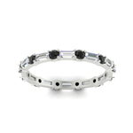 Load image into Gallery viewer, baguette-and-round-diamond-band-with-black-diamond-in-white-gold-fdewb318gblackangle5-nl-wg