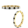 Load image into Gallery viewer, baguette-and-round-diamond-band-with-black-diamond-in-yellow-gold-fdewb318gblackangle3-nl-yg