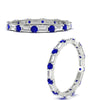 Load image into Gallery viewer, baguette-and-round-diamond-band-with-blue-sapphire-in-white-gold-fdewb318gsablangle3-nl-wg