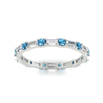 Load image into Gallery viewer, baguette-and-round-diamond-band-with-blue-topaz-in-white-gold-fdewb318gicbltoangle5-nl-wg