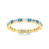 Load image into Gallery viewer, baguette-and-round-diamond-band-with-blue-topaz-in-yellow-gold-fdewb318gicbltoangle5-nl-yg