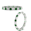 Load image into Gallery viewer, baguette-and-round-diamond-band-with-emerald-in-white-gold-fdewb318gemgrangle3-nl-wg