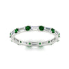 Load image into Gallery viewer, baguette-and-round-diamond-band-with-emerald-in-white-gold-fdewb318gemgrangle5-nl-wg