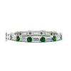 Load image into Gallery viewer, baguette-and-round-diamond-band-with-emerald-in-white-gold-fdewb318gemgrsleep-nl-wg-hw