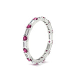 Load image into Gallery viewer, baguette-and-round-diamond-band-with-pink-sapphire-in-white-gold-fdewb318gsadrpiangle2-nl-wg
