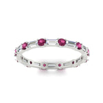 Load image into Gallery viewer, baguette-and-round-diamond-band-with-pink-sapphire-in-white-gold-fdewb318gsadrpiangle5-nl-wg