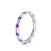 Load image into Gallery viewer, baguette-and-round-diamond-band-with-purple-topaz-in-white-gold-fdewb318gvitoangle2-nl-wg
