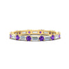 Load image into Gallery viewer, baguette-and-round-diamond-band-with-purple-topaz-in-yellow-gold-fdewb318gvitosleep-nl-yg