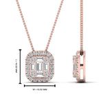 Load image into Gallery viewer, baguette-and-round-emerald-diamond-pendant-in-FDPD10839-NL-RG