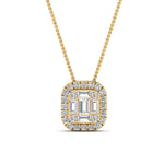 Load image into Gallery viewer, baguette-and-round-emerald-diamond-pendant-in-FDPD10839-NL-YG