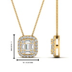 Load image into Gallery viewer, baguette-and-round-emerald-diamond-pendant-in-FDPD10839-NL-YG