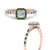 Load image into Gallery viewer, baguette-asscher-cut-halo-accented-emerald-engagement-ring-in-rose-gold-FD10047ASRGEMGRANGLE3-NL-RG_9024b643-ea72-45a0-a13d-164651bddee4