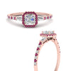 Load image into Gallery viewer, baguette-asscher-cut-halo-accented-pink-sapphire-engagement-ring-in-rose-gold-FD10047ASRGSADRPIANGLE3-NL-RG_dcfd026e-8775-48dd-9b07-fbc3121b8293