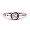 Load image into Gallery viewer, baguette-asscher-cut-halo-accented-pink-sapphire-engagement-ring-in-white-gold-FD10047ASRGSADRPI-NL-WG_2374e5c3-fec1-46b4-82a7-41e32f03116a