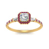 Load image into Gallery viewer, baguette-asscher-cut-halo-accented-pink-sapphire-engagement-ring-in-yellow-gold-FD10047ASRGSADRPIANGLE5-NL-YG_a2de39fb-29b8-40ff-b860-c7a3a1f8d195