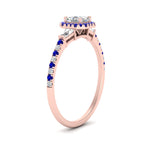 Load image into Gallery viewer, baguette-asscher-cut-halo-accented-sapphire-engagement-ring-in-rose-gold-FD10047ASRGSABLANGLE2-NL-RG