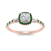 Load image into Gallery viewer, baguette-cushion-cut-halo-accented-emerald-engagement-ring-in-rose-gold-FD10047CURGEMGRANGLE5-NL-RG_10210929-b3e6-45f7-bb57-ca9cdfbc11ca