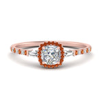 Load image into Gallery viewer, baguette-cushion-cut-halo-accented-orange-sapphire-engagement-ring-in-rose-gold-FD10047CURGSAOR-NL-RG_355b6dba-2760-4298-b228-734e11f9099f