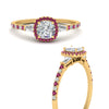 Load image into Gallery viewer, baguette-cushion-cut-halo-accented-pink-sapphire-engagement-ring-in-yellow-gold-FD10047CURGSADRPIANGLE3-NL-YG_f86e7f8c-2761-490e-9044-245fced26c67